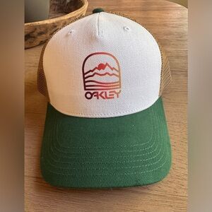 Oakley Green and Brown Trucker Cap